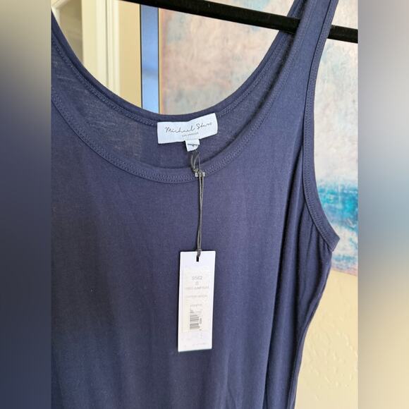 Michael Stars Theo Tank Jumpsuit Romper Cotton Modal in Navy Women’s small - Picture 3 of 5